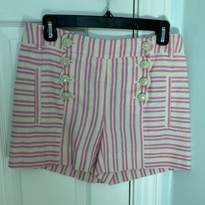 Anthropologie Cartonnier Pink Stripe Short Size 0